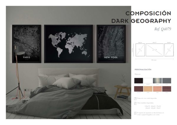 Cuadros de diseño Dark Geography